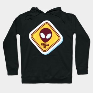 WE ARE HERE ALIEN Sticker Hoodie